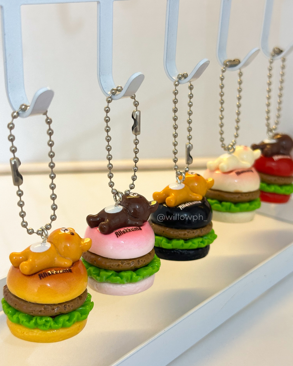 Bear Burger Trinket Keychain
