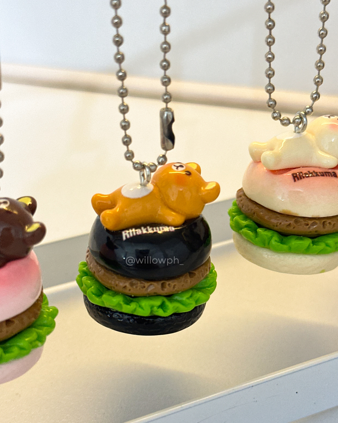 Bear Burger Trinket Keychain