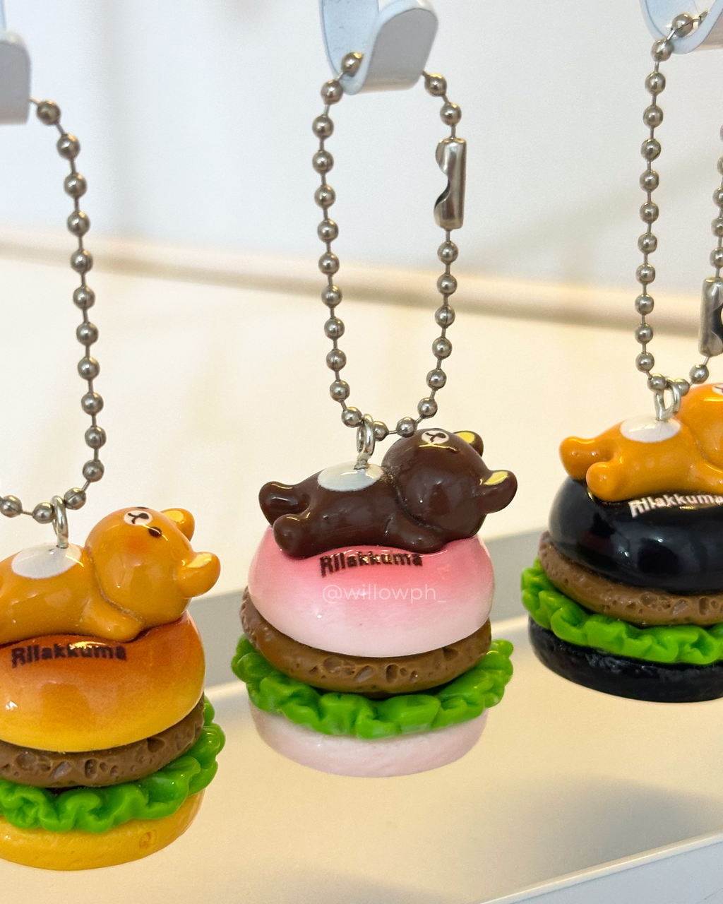 Bear Burger Trinket Keychain