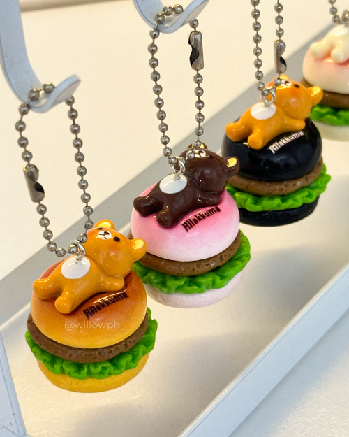 Bear Burger Trinket Keychain