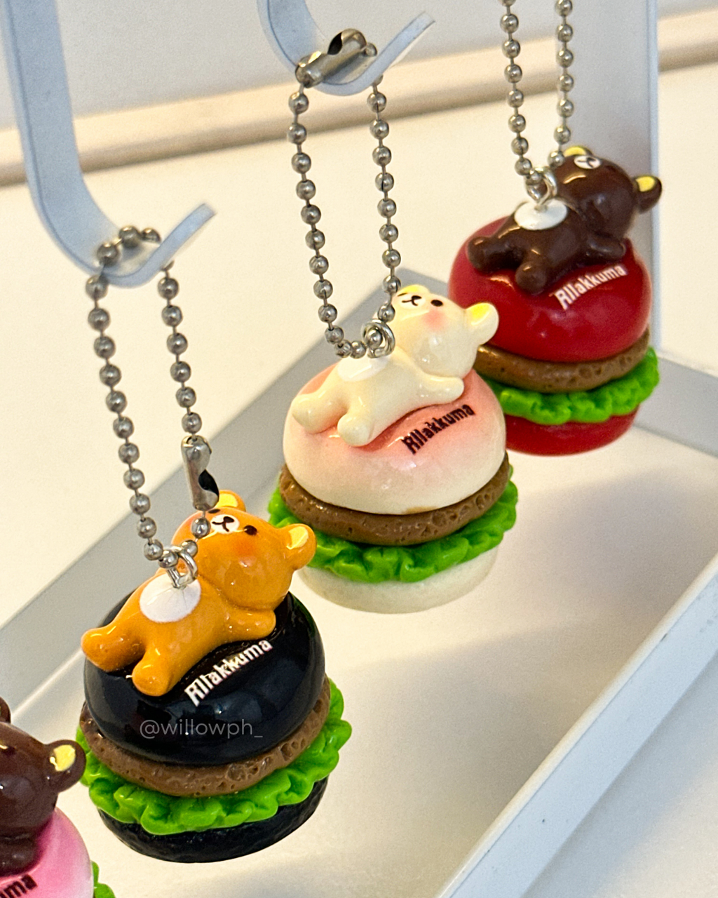 Bear Burger Trinket Keychain