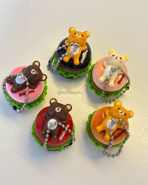 Bear Burger Trinket Keychain
