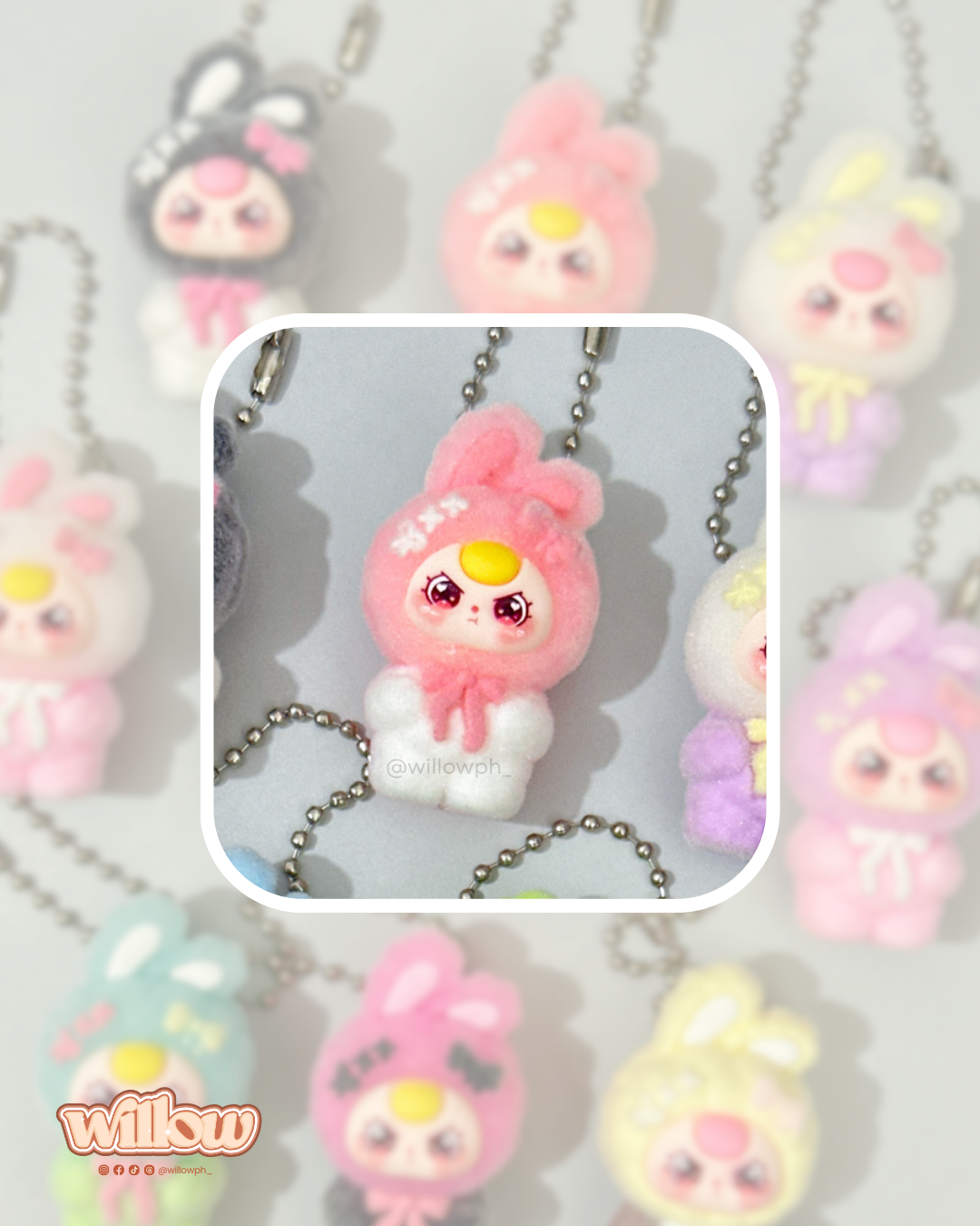 Baby Three Inspired Velvet trinket keychain