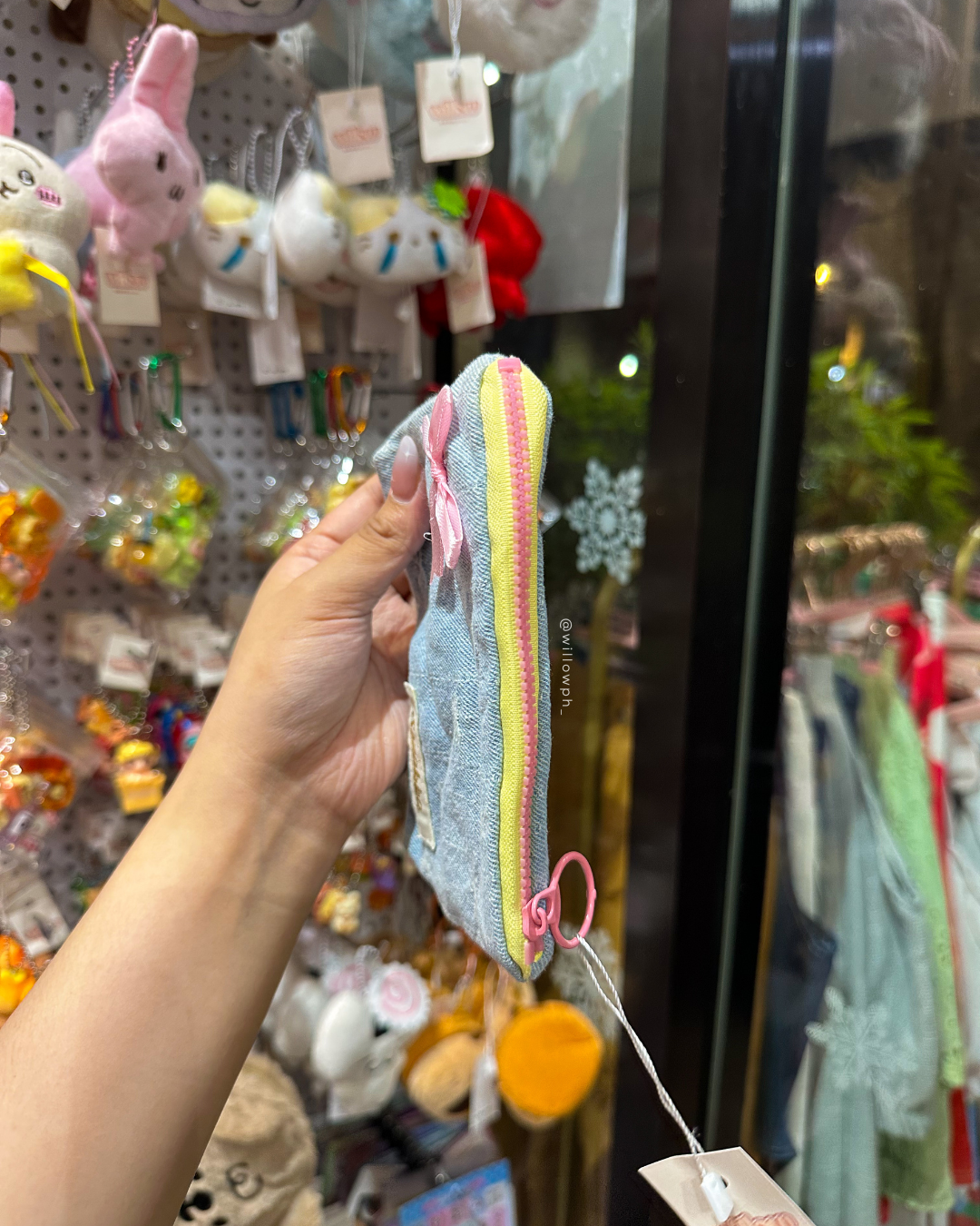 Coquette Denim Pouch