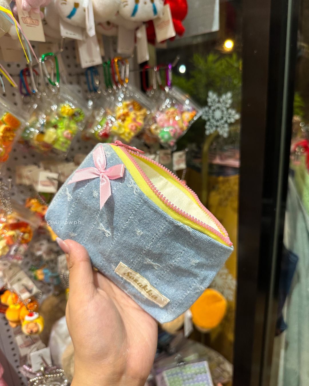 Coquette Denim Pouch