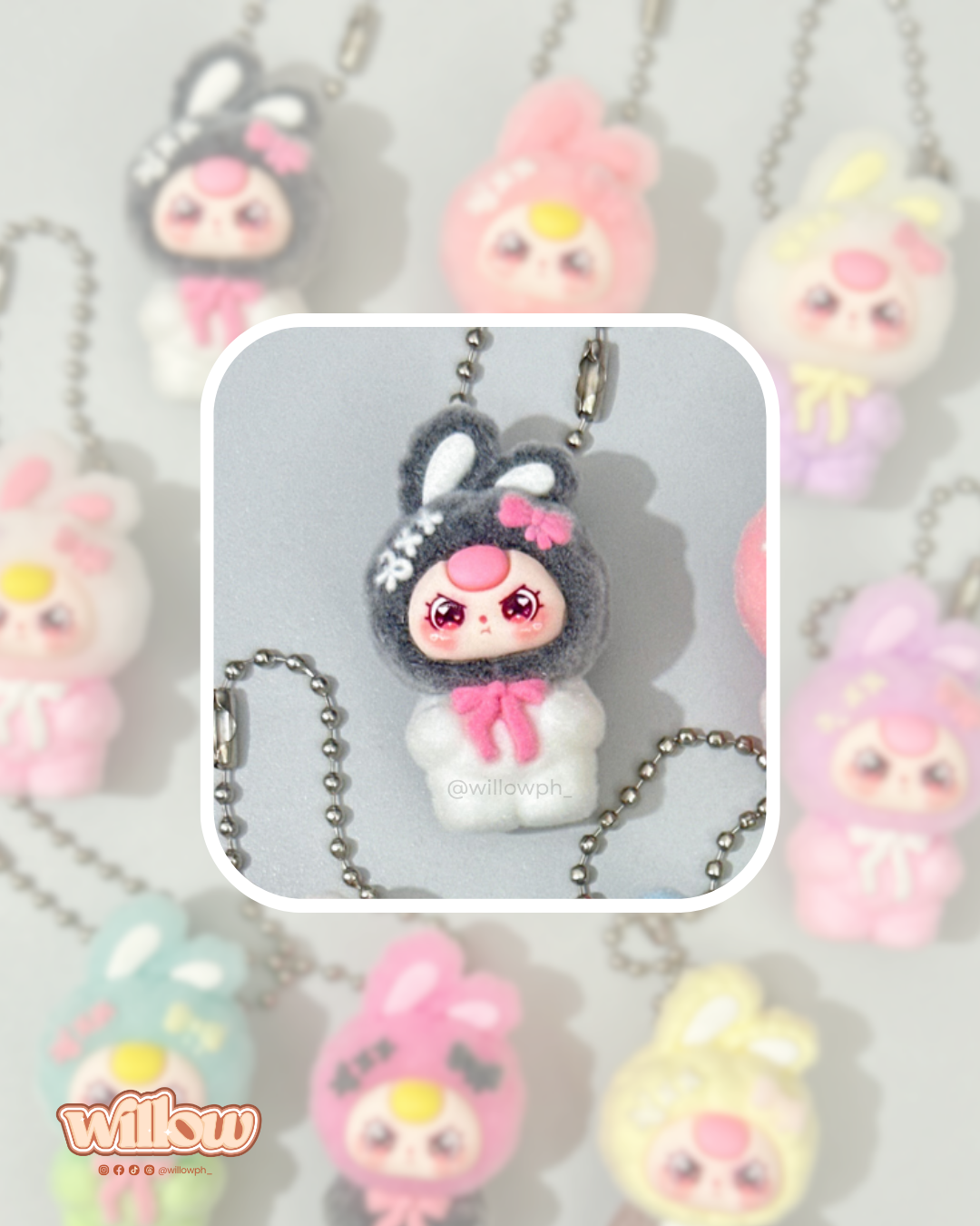 Baby Three Inspired Velvet trinket keychain