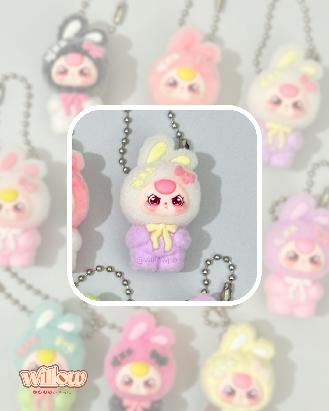 Baby Three Inspired Velvet trinket keychain