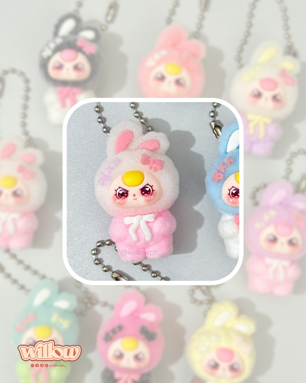 Baby Three Inspired Velvet trinket keychain