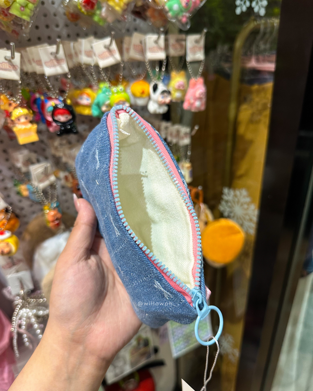 Coquette Denim Pouch