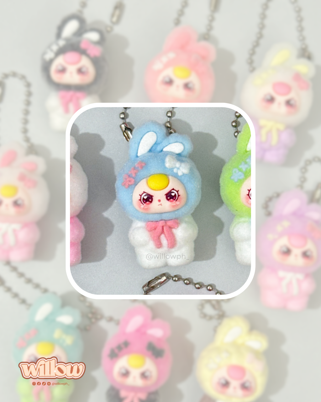 Baby Three Inspired Velvet trinket keychain