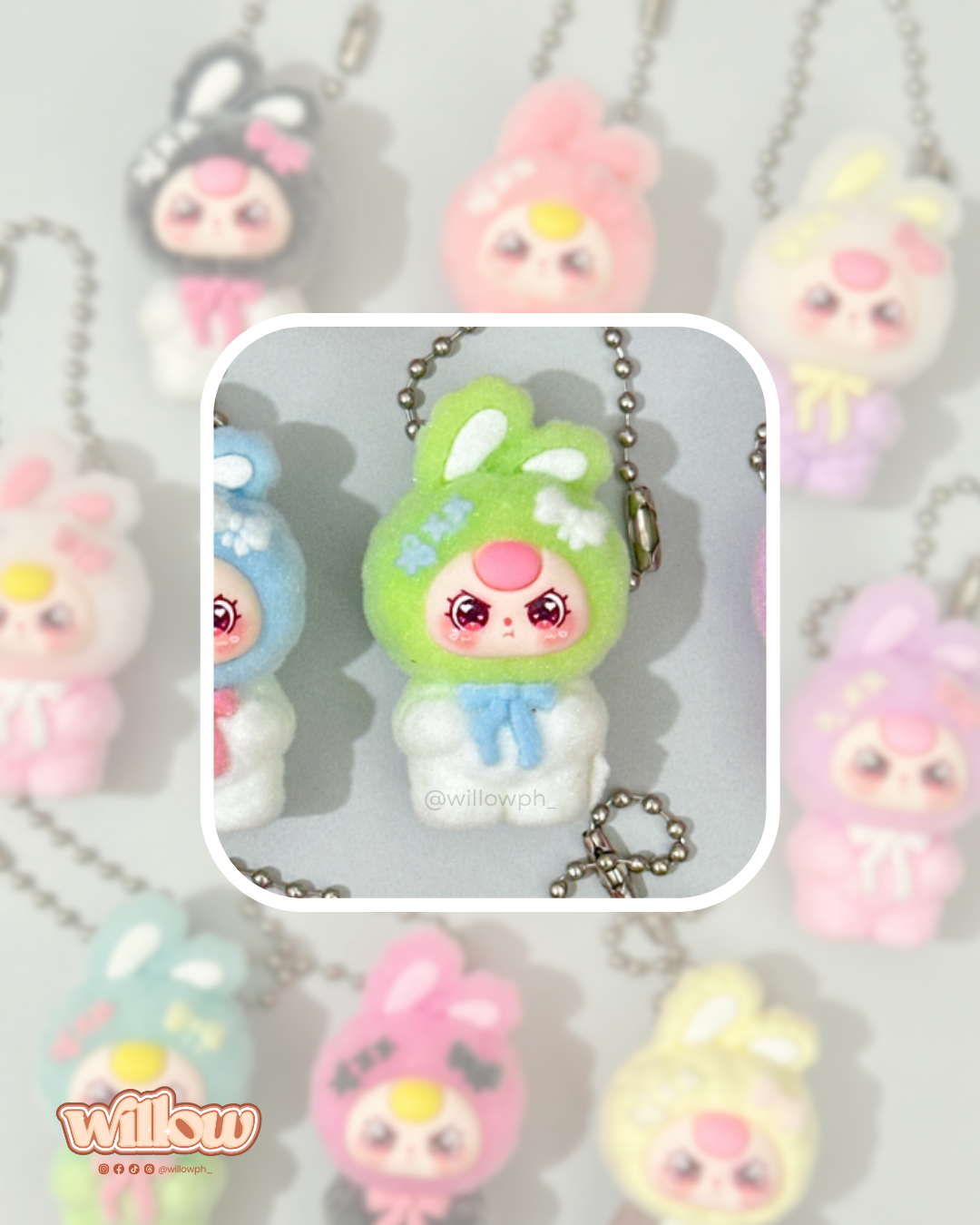 Baby Three Inspired Velvet trinket keychain