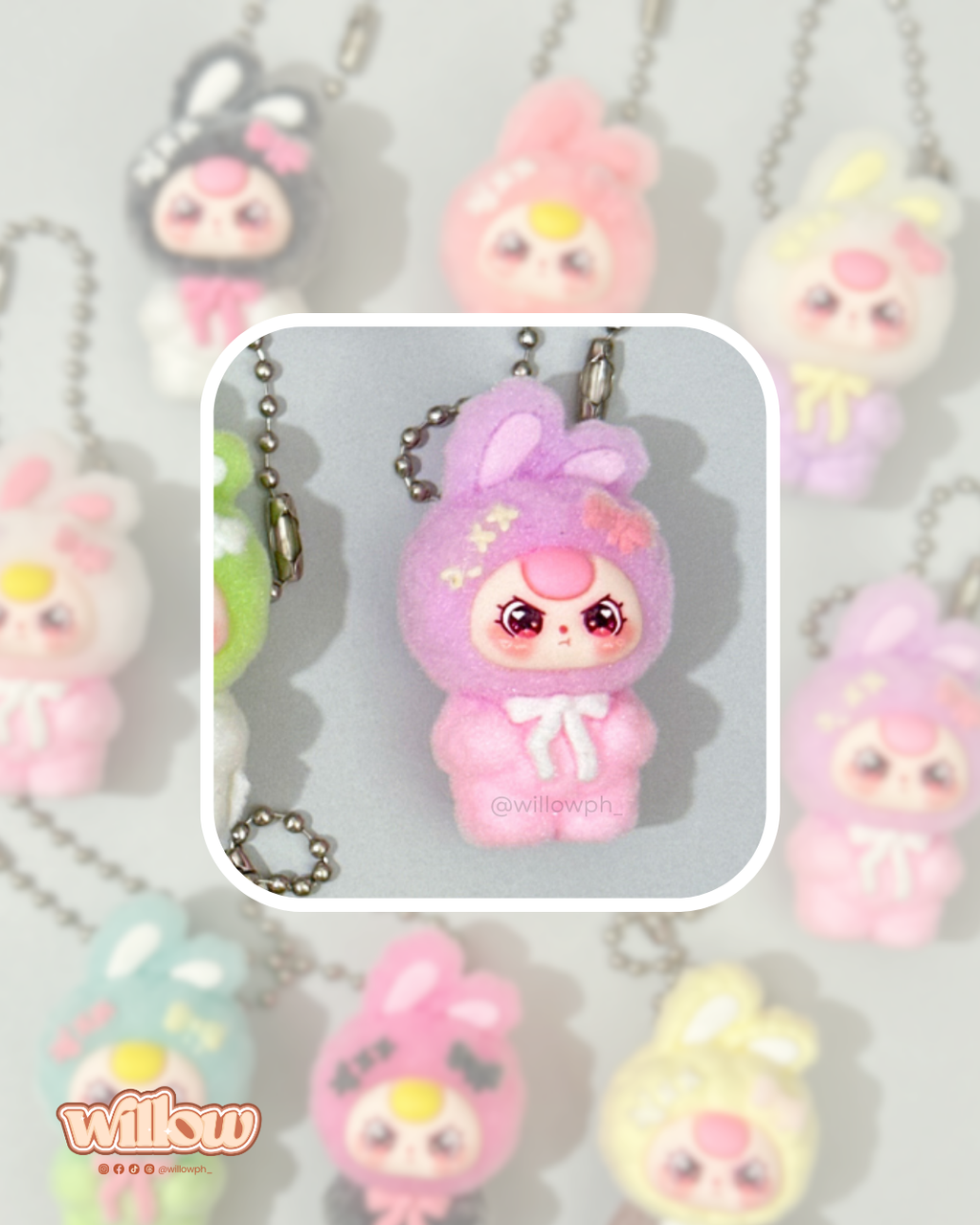 Baby Three Inspired Velvet trinket keychain