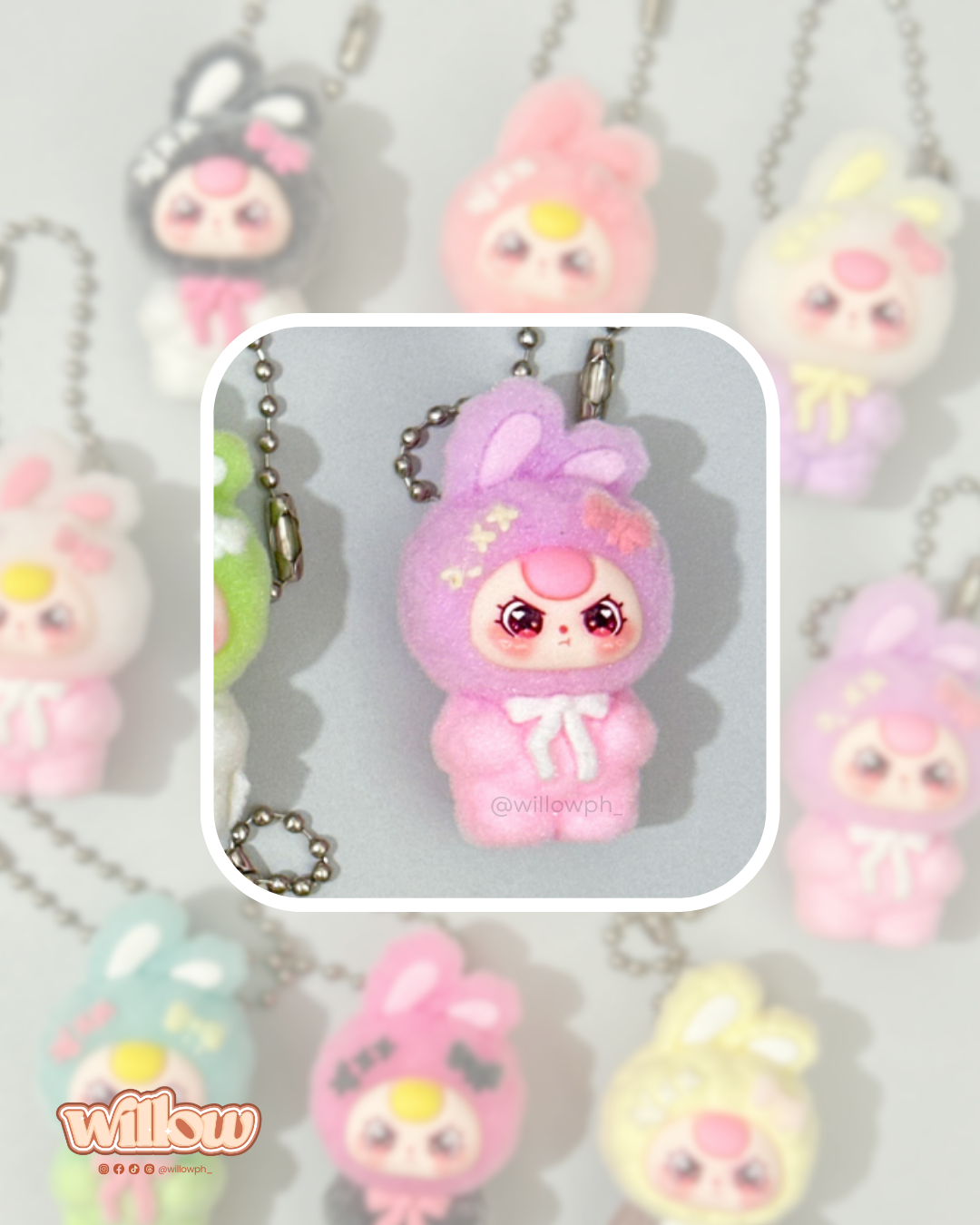 Baby Three Inspired Velvet trinket keychain