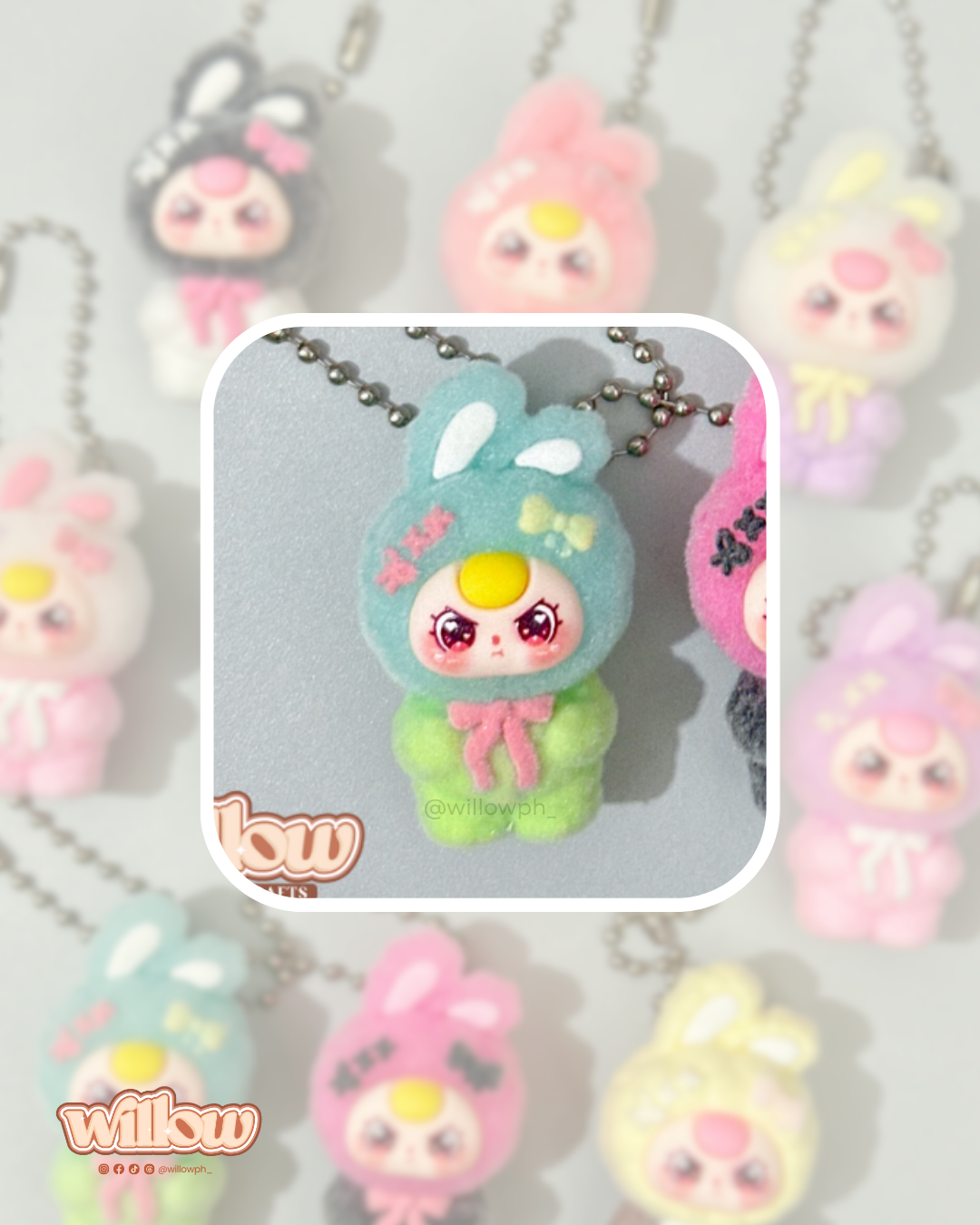 Baby Three Inspired Velvet trinket keychain