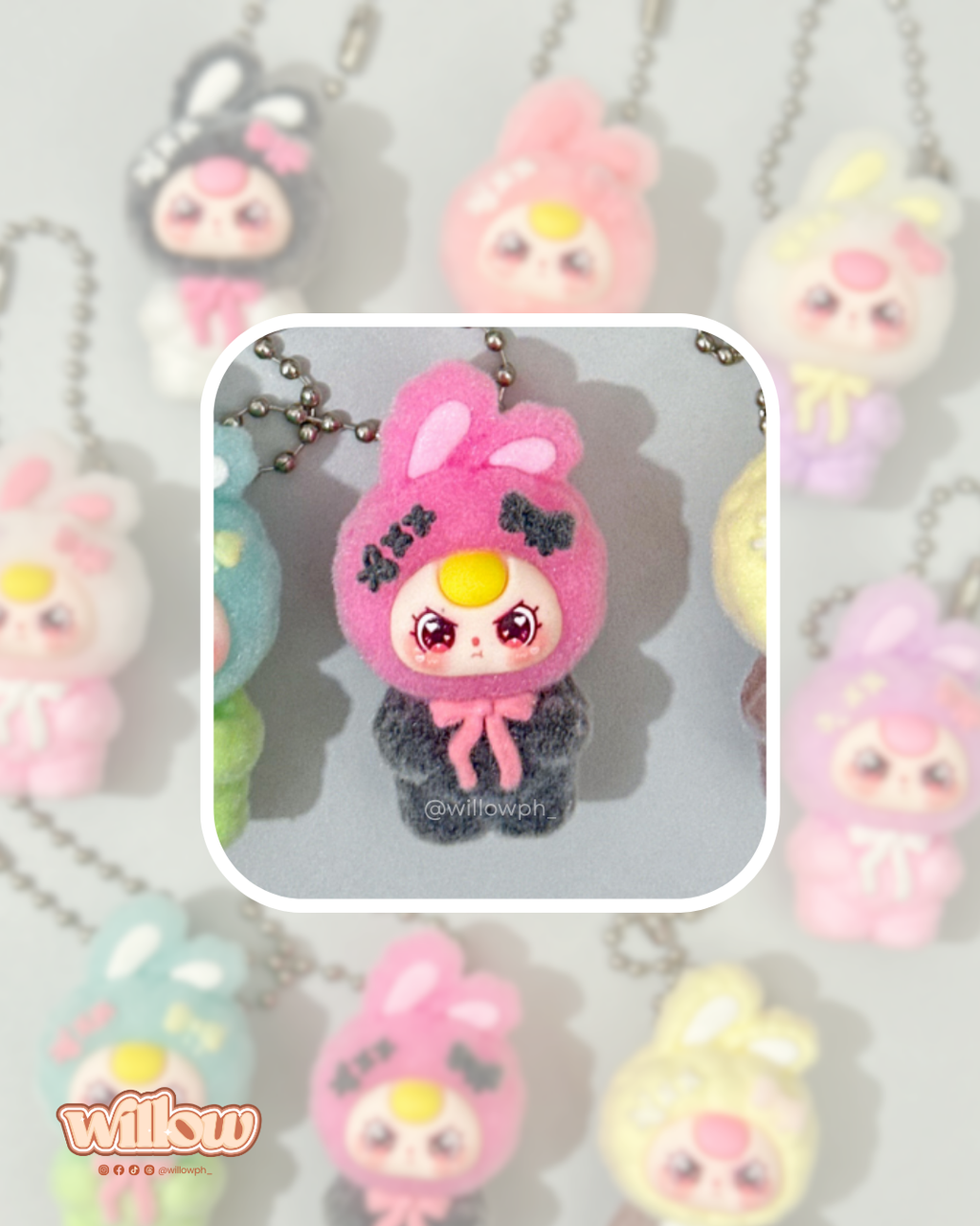 Baby Three Inspired Velvet trinket keychain