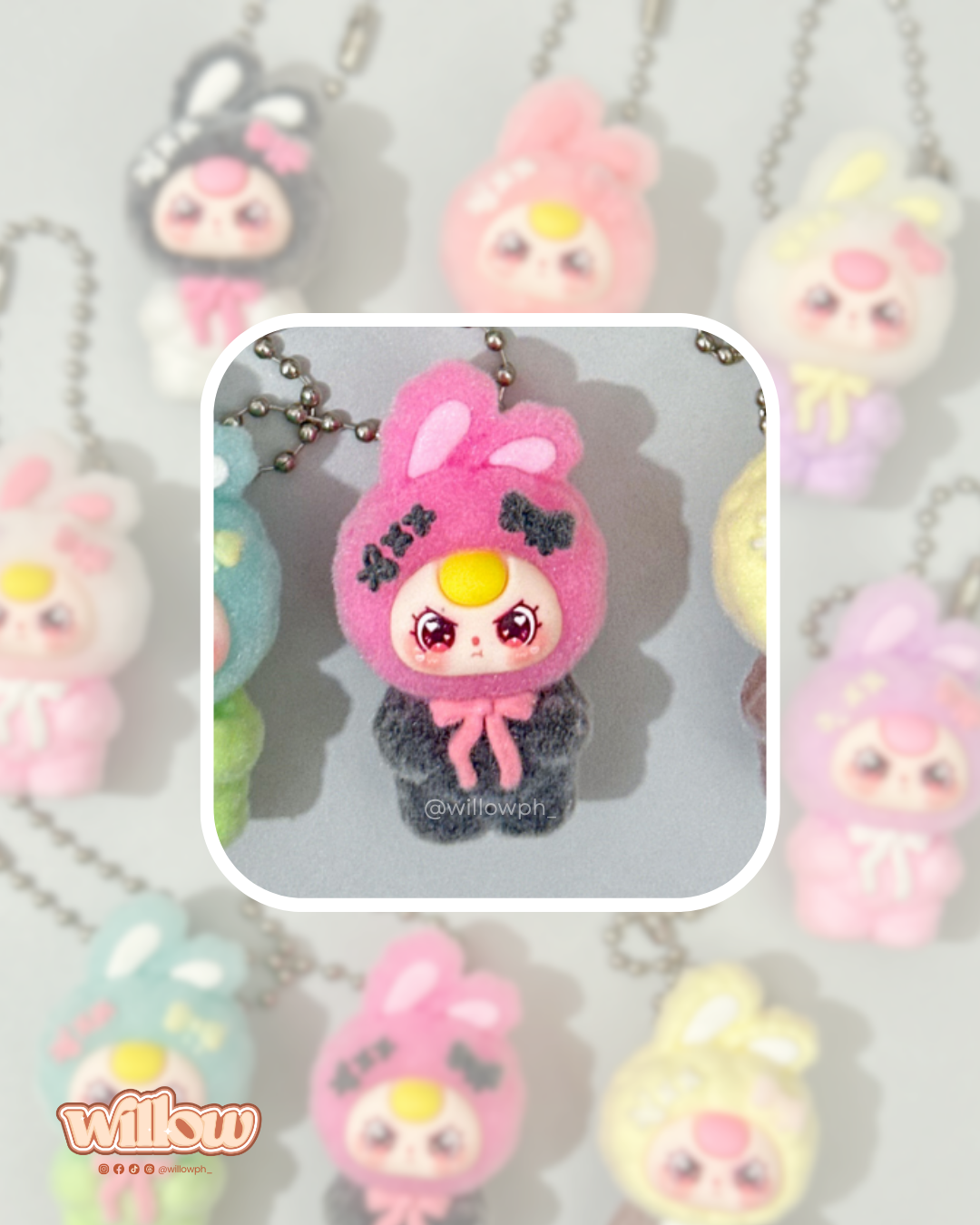 Baby Three Inspired Velvet trinket keychain