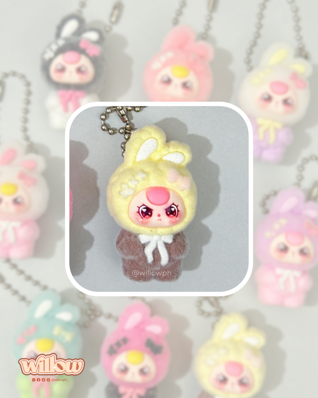 Baby Three Inspired Velvet trinket keychain