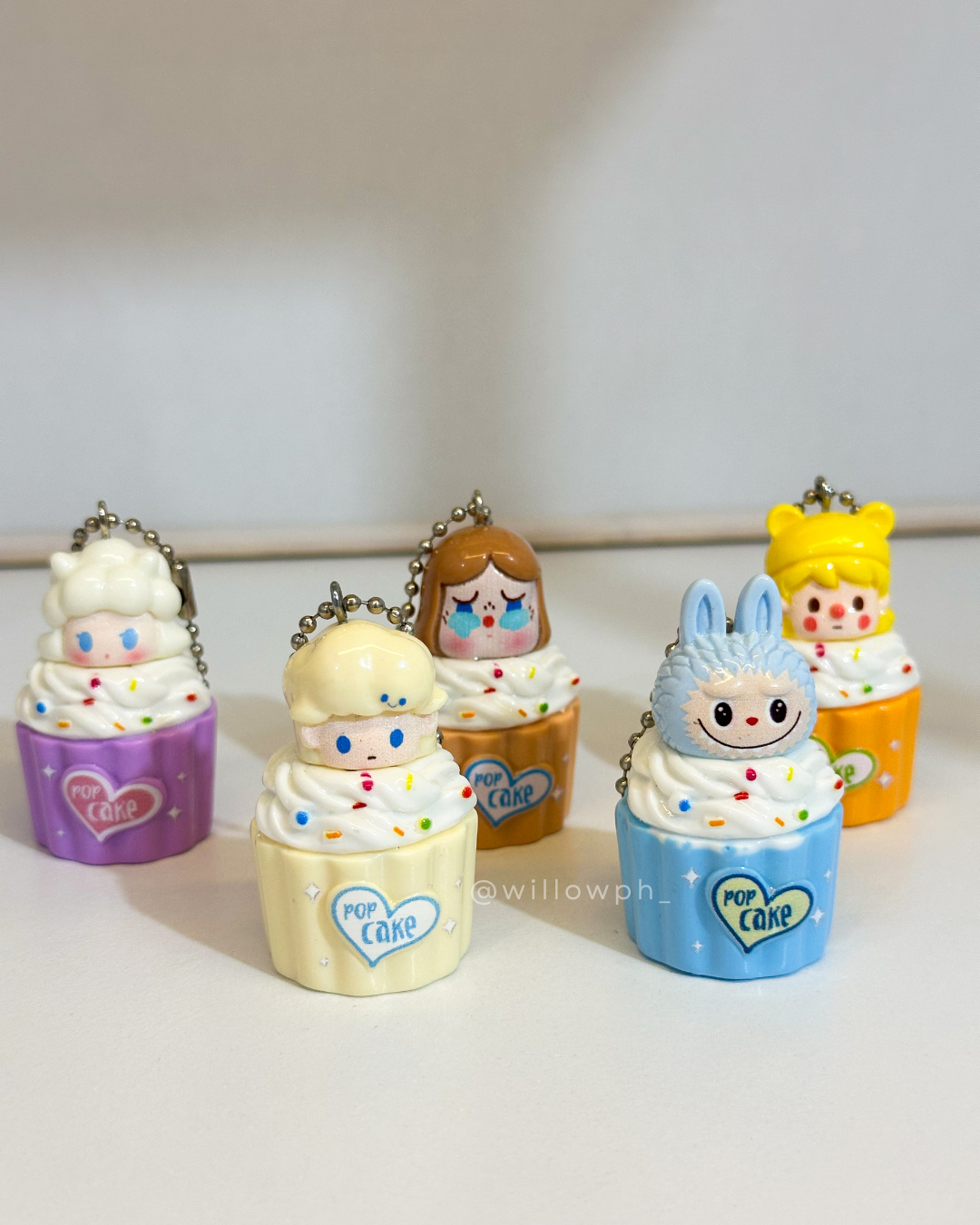 Cute Character Cupcake Trinket Keychain