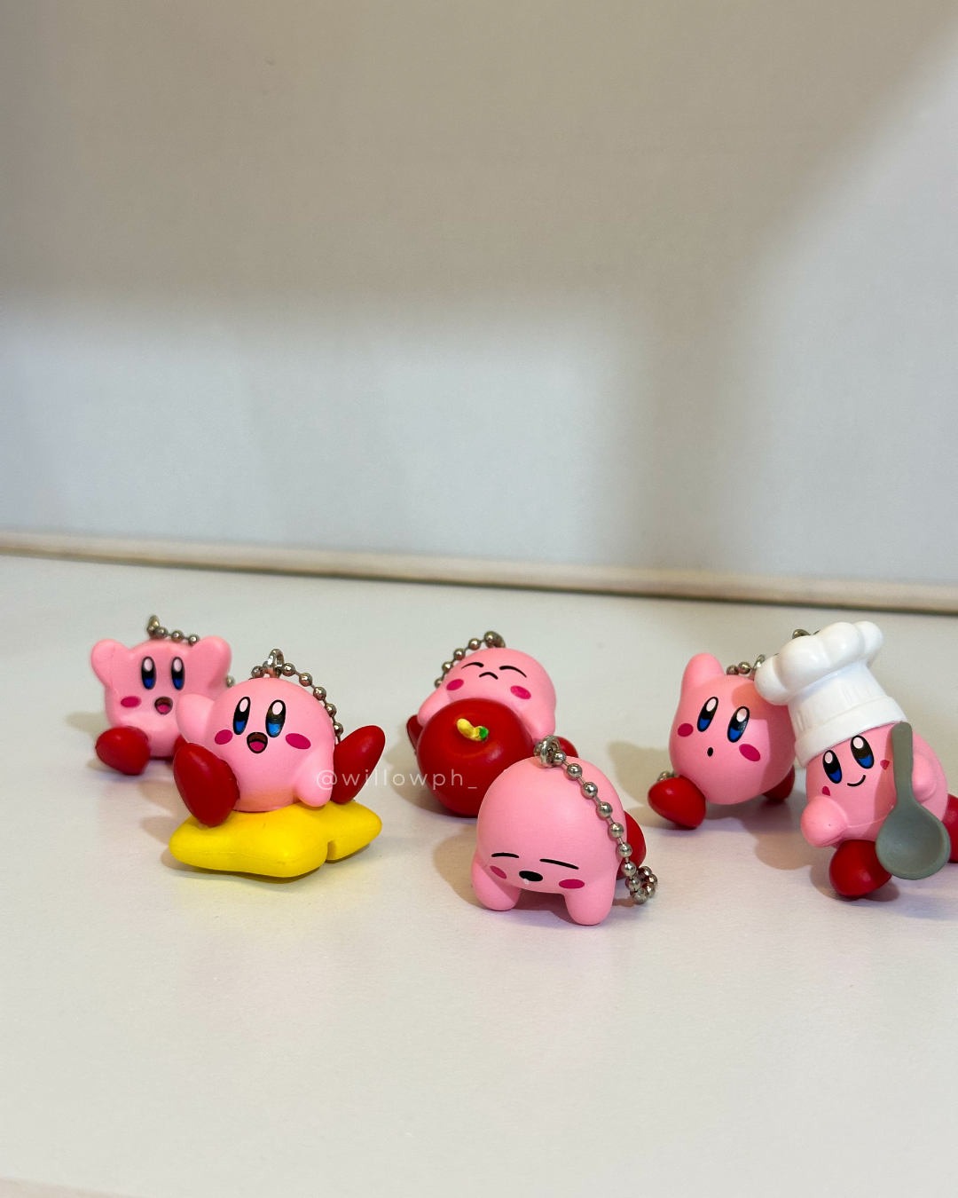 Round Pink Character Keychain