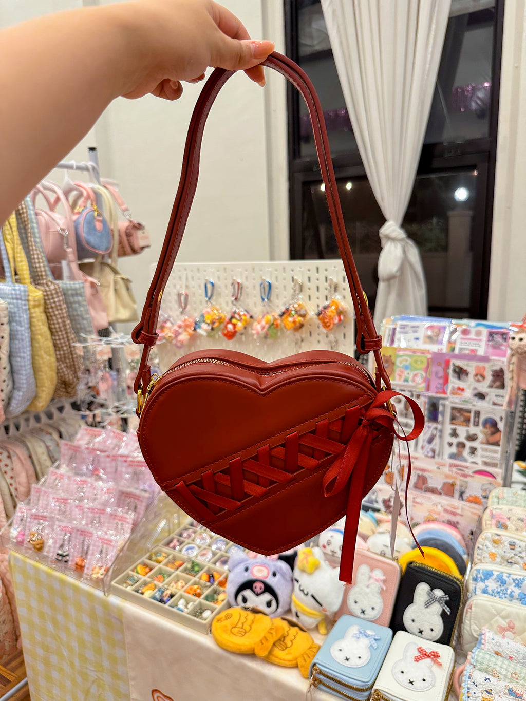 Red Heart Sling Bag