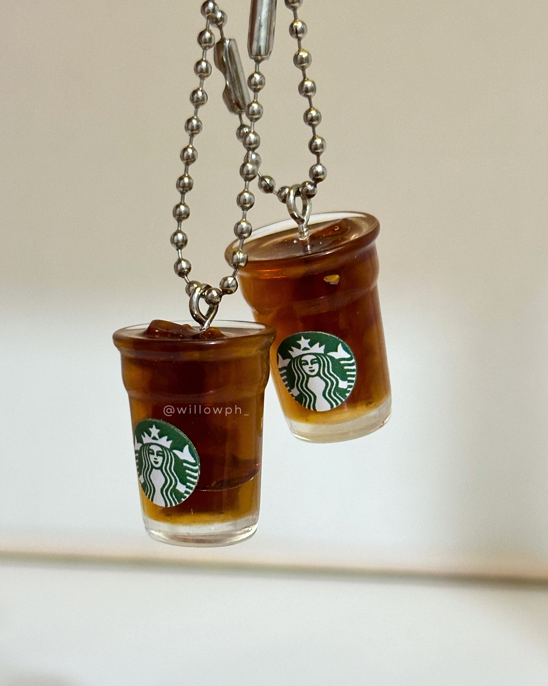 Iced Coffee Cup Trinket Keychain